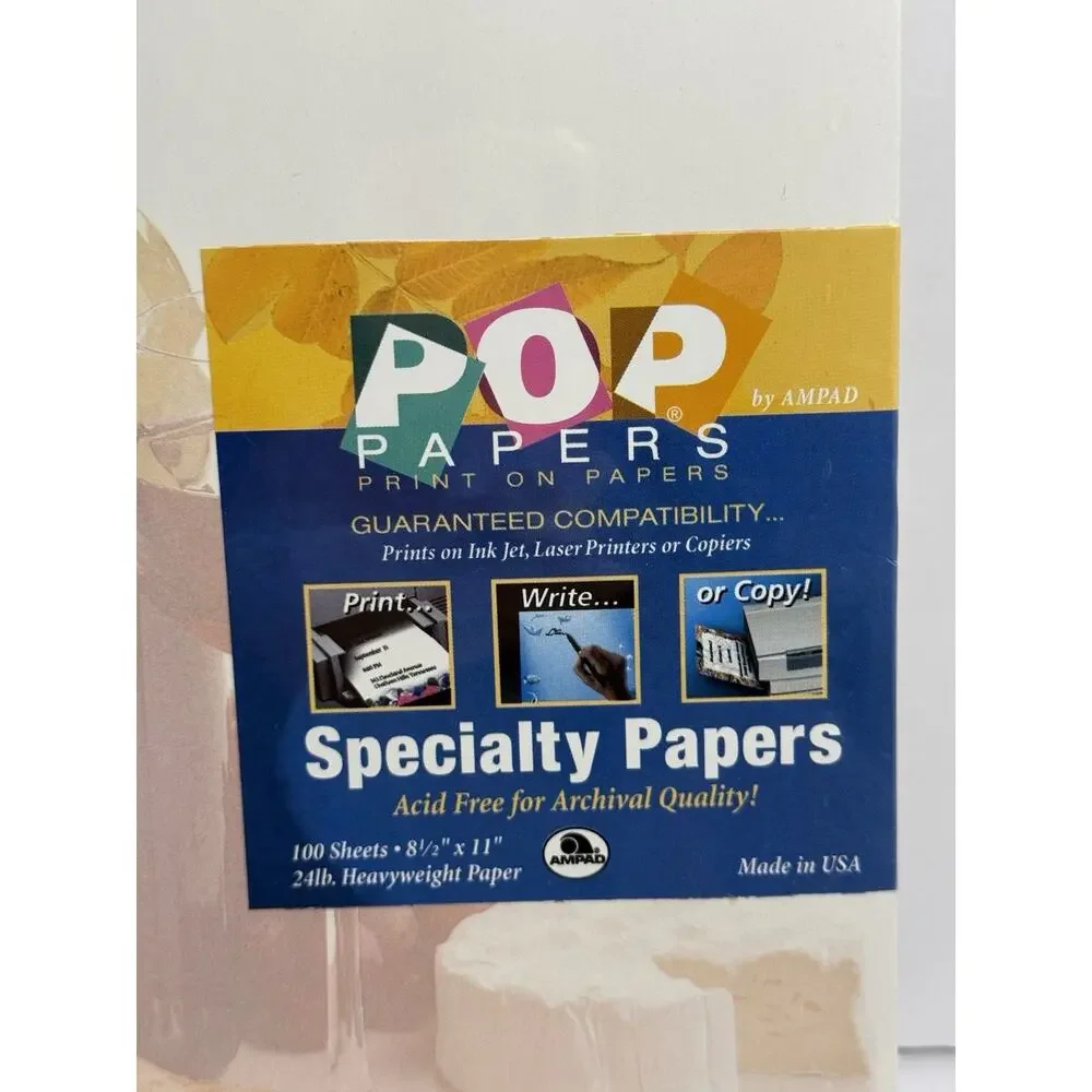 Vintage POP Papers Wine & Brie Specialty Paper Sealed 100 Sheets 1999